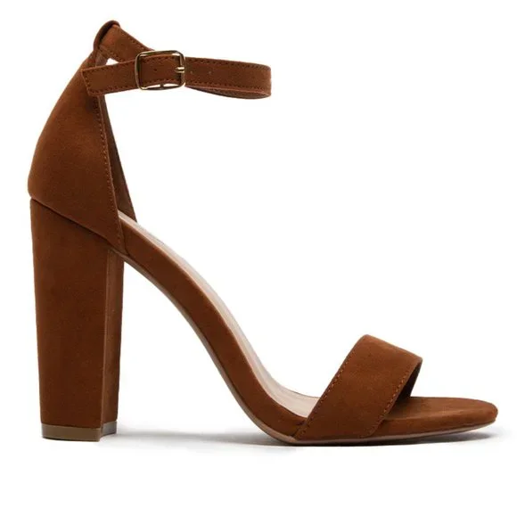 ChestnutNubuck One Band Ankle Strap Sandal (Sale Everything Must Go) - Picture 2 of 4